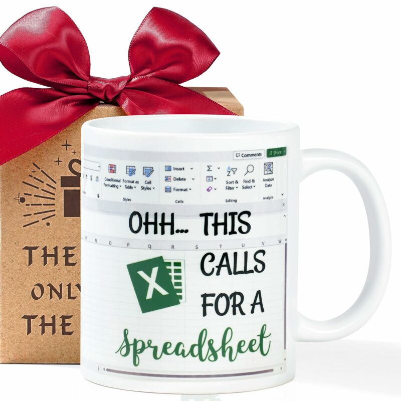 Accountant Gift, Ohh This Calls For A Spreadsheet Mug, Gifts for Coworkers, Friends, CPA CFO Finance Boss, Gifts for Finance Banker Christmas Birthday Coffee Mug, All Coffee...
