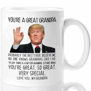 Aurahouse Funny Christmas Gifts for Grandpa, You're A Great Grandpa 11 Oz Coffee Mug, Grandpa Birthday Gifts, Best Grandpa Gifts from Grandkids, Father's Day Gag Grandpa Cup...