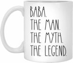 Baba The Man The Myth The Legend Coffee Mug - Baba Mug Gifts Christmas - Birthday Gift - Happy Birthday Baba - Best Baba Coffee Mug - Father's Day Mug For Baba 11oz