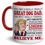 BECHUSKY Dog Dad Mug - Great Gift Idea For Pet Lovers - Fathers Day, Christmas, Birthday Gift For Dad, Husband, Grandpa, Uncle