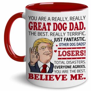 BECHUSKY Dog Dad Mug - Great Gift Idea For Pet Lovers - Fathers Day, Christmas, Birthday Gift For Dad, Husband, Grandpa, Uncle