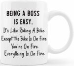 Being A Boss Is Easy Funny Gag Gift Ideas for Bosses at The Office Male Female Work Boss Lady Gifts for Men Women Employee Coworkers Staff Entrepreneur Business Owner Friends...