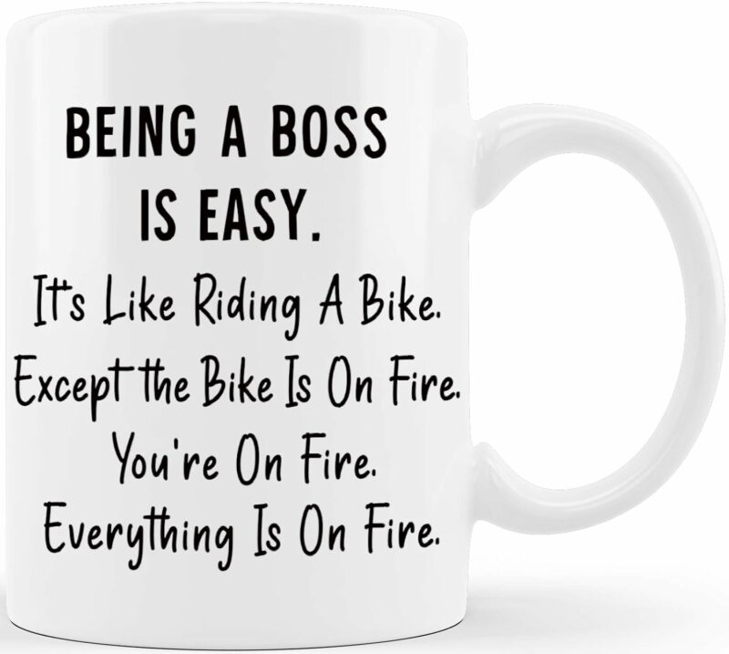 Being A Boss Is Easy Funny Gag Gift Ideas for Bosses at The Office Male Female Work Boss Lady Gifts for Men Women Employee Coworkers Staff Entrepreneur Business Owner Friends...