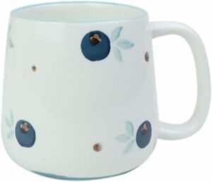 Big handle Ceramic Tea Cup Coffee Mugs With Fruit Pattern, Dishwasher and Microwave safe (color 3)