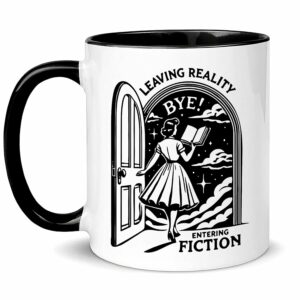 Book Lovers Gifts For Women, Bookish Gifts for Readers Librarians Writers Bookaholics Bookworms Book Club for Her Best Friend, 11oz Book Coffee Mug, Leaving Reality Entering...