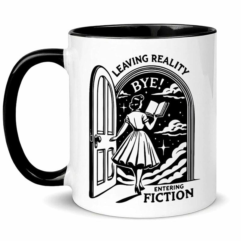 Book Lovers Gifts For Women, Bookish Gifts for Readers Librarians Writers Bookaholics Bookworms Book Club for Her Best Friend, 11oz Book Coffee Mug, Leaving Reality Entering...