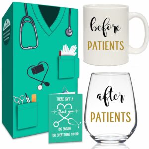 Breezy Valley Before After Patients Gifts Set, Nurse Doctors Gift for Women, Graduation Birthday Gifts for Nurses Doctors Therapists Mugs Set