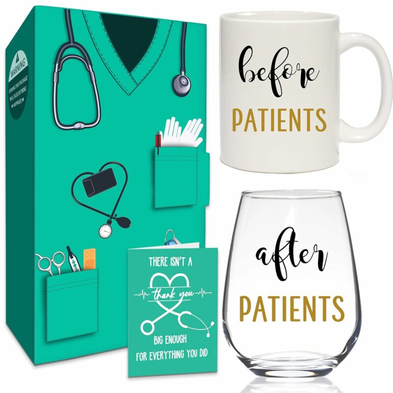 Breezy Valley Before After Patients Gifts Set, Nurse Doctors Gift for Women, Graduation Birthday Gifts for Nurses Doctors Therapists Mugs Set