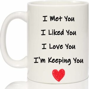 Breezy Valley I Love You Gifts for Her Wife Girlfriend from Husband Boyfriend Him - Anniversary Romantic Gifts, Cute Funny Presents for Her Him Mug, White 11oz