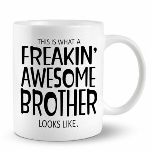 Brother Gifts Coffee Mugs Cup, Brother Christmas Birthday Graduation Gifts Idea For Sibling Bro In Law From Brother Sister, Brother Father’s Day Coffee Mug Cup Tea Cup 11oz,...