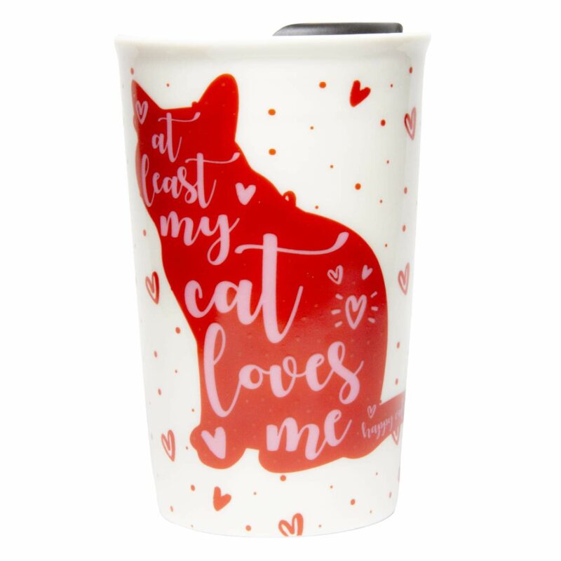 Cat Coffee Mug | Ceramic Coffee Cup Featuring an Adorable Red Kitty | Cute Cat Mug Gift | Holds 9-Ounces