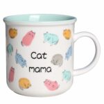 Cat Mom Gifts for Women, Cute Cat Mama Coffee Mug, Funny Ceramic 16oz Cup for Cat Lover, Wife, Aunt, Daughter, Sister, Best Friends, BFF, Coworker, Birthday, Thanksgiving,...