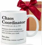 Chaos Coordinator Mug Thank You Gifts for Teacher, Thank You Gifts for Women Boss Lady Manager Teacher Assistant Mom, Office Gifts for Coworkers Boss, Appreciation Gifts for...