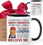 Christmas Gifts for Grandpa - Best Grandpa Ever Mug - Grandpa Birthday Gifts, Grandad Gifts from Grandkids, Presents for Grandpa, Grandpa Coffee Travel Mug, Grandpa cup