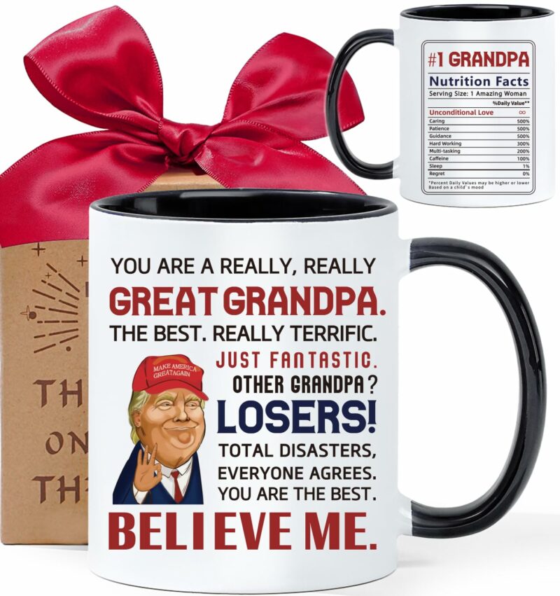 Christmas Gifts for Grandpa - Best Grandpa Ever Mug - Grandpa Birthday Gifts, Grandad Gifts from Grandkids, Presents for Grandpa, Grandpa Coffee Travel Mug, Grandpa cup