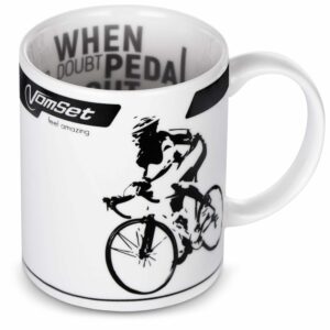 Coffee, Tea & Milk Mug for Cycling and Triathlon Fans - Nice Ceramic Cup with a Cyclist - Best Gift Featuring a Bicycle for Athletes, Bike Lovers, and Riders