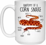 Corn Snake Coffee Mug, Cute Snake Lover Gift, Funny Reptile Mug, Gift For Him, Her, Birthday Cup, Anatomy, Python, Snake Mom, Snake Dad 15oz
