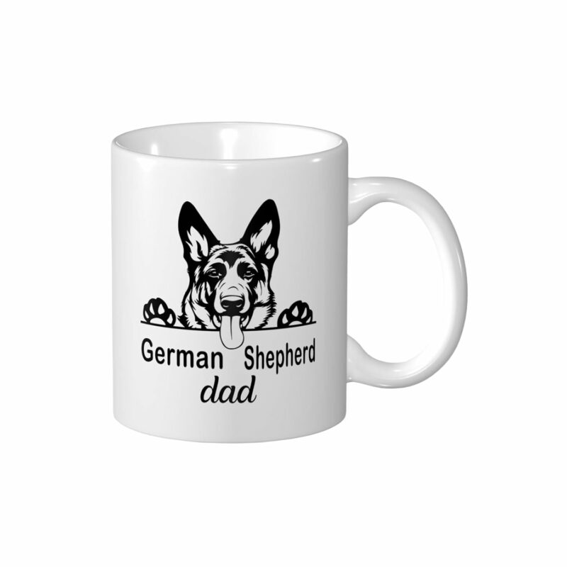 Cute German Shepherd Dad Coffee Mug 11 Oz, Cute Father's Day Gift for Men Dad, Perfect Anniversary Christmas Birthday Gift for Dog Lovers, Daddy, Grandpa, Uncle, Stepdad, Friend