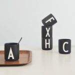 Design Letters Coffee Mug Initial A-Z | Monogram Christmas Coffee Mug for Men, Women | 11 oz Porcelain Mugs | Thanksgiving cup Christmas gifts for men, her, women, friends |...