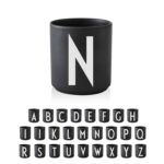 Design Letters Coffee Mug Initial A-Z | Monogram Christmas Coffee Mug for Men, Women | 11 oz Porcelain Mugs | Thanksgiving cup Christmas gifts for men, her, women, friends |...