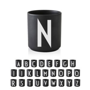 Design Letters Coffee Mug Initial A-Z | Monogram Christmas Coffee Mug for Men, Women | 11 oz Porcelain Mugs | Thanksgiving cup Christmas gifts for men, her, women, friends |...