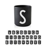 Design Letters Monogram Coffee Mug | Initial Coffee Mug A-Z for Men/Women| Tea Cup for Office/Home Use | Porcelain Mug Gift for Holiday, Christmas | Ceramic Mug for Coco, Milk |...