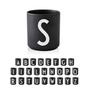 Design Letters Monogram Coffee Mug | Initial Coffee Mug A-Z for Men/Women| Tea Cup for Office/Home Use | Porcelain Mug Gift for Holiday, Christmas | Ceramic Mug for Coco, Milk |...
