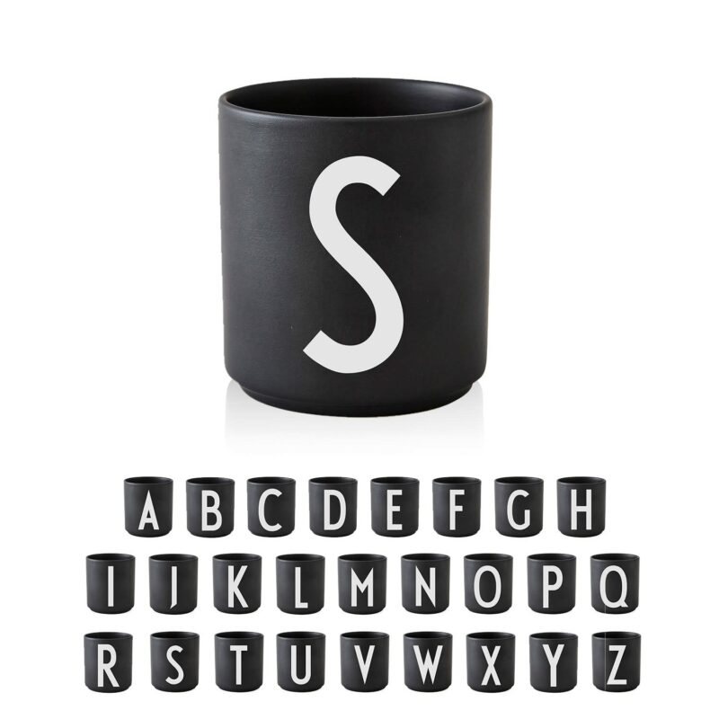 Design Letters Monogram Coffee Mug | Initial Coffee Mug A-Z for Men/Women| Tea Cup for Office/Home Use | Porcelain Mug Gift for Holiday, Christmas | Ceramic Mug for Coco, Milk |...