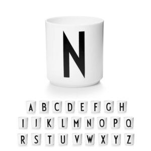 Design Letters Porcelain Coffee Mug | Gifts for Mom | Initial Coffee Cup Perfect for Mother's Day Gift | Ceramic Cup Used as Bathroom Accessories/Tumbler/Makeup Brush Holder |...