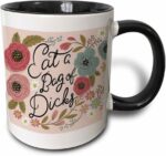 Ditooms Ceramic Coffee Mug, Eat a Bag of Dicks,11oz- Two Tone Black Mug, Made in USA