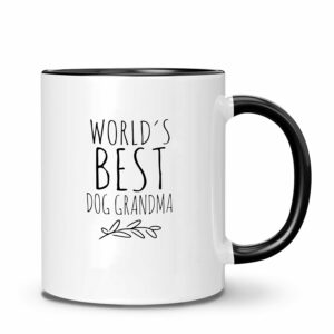 DOTAIN World's Best Dog Grandma Mug - Dog Grandma Gifts, Gifts for Dog Lovers Women, Mothers Day Gifts for Dog Grandma, Best Dog Grandma Gifts, Coffee Mugs 11 oz White