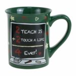 Enesco Our Name is Mud Teacher Math Equation Give Hope Coffee Mug, 16 Ounce, Multicolor