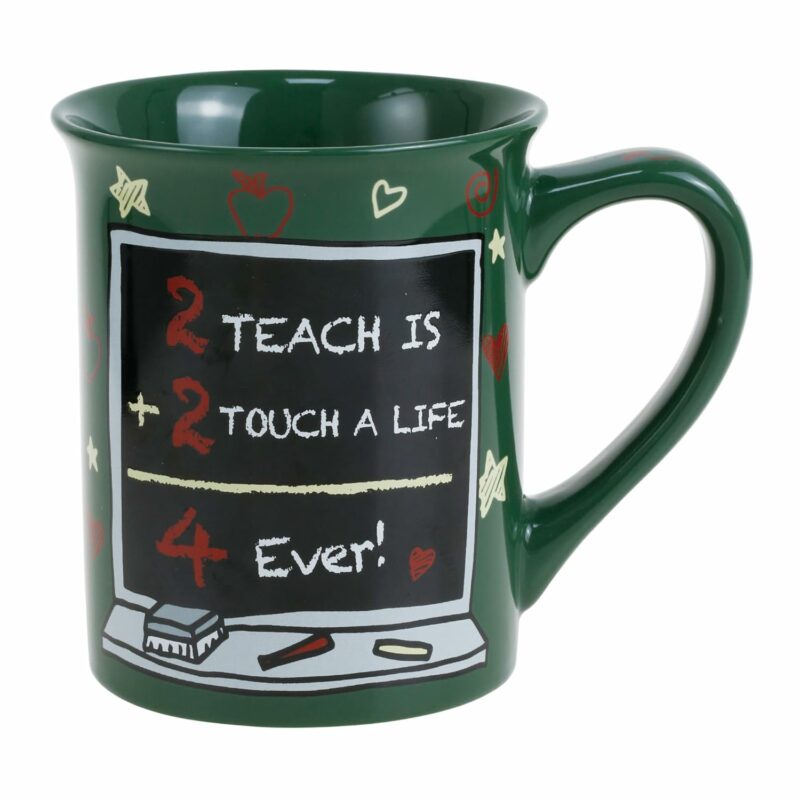 Enesco Our Name is Mud Teacher Math Equation Give Hope Coffee Mug, 16 Ounce, Multicolor