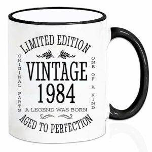 Funny 1984 41th Birthday Gifts Women and Men Ceramic Coffee Mugs Mug for Men and Women - Christmas Gifts for Him, Her, Husband, Wife, Mom, Dad, Family Friends, Coworker - White...
