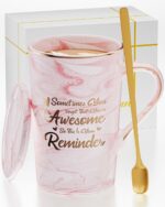 Funny Ceramic Coffee Mug, Mothers Day Mug Gifts for Mom Wife Grandma Daughter Friends Sister, 14 OZ Reusable Cup Set for Daily Hot Cold Drinks, Womens Gifts for Birthday...