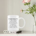 Funny Mugs for Coworkers - Funny Work Mugs for the Office, Funny Sarcastic Gifts for Women Men Coworkers Friends, Thoughts During Work Ceramic Coffee Mug 11oz White
