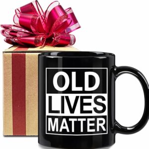 Funny Old Lives Matter Mug Birthday Gifts for Old Men, Fathers Day Gift, Retirement Gifts Ideas for Senior Citizens, Funny Novelty Christmas Thanksgiving Gift for Men Old...