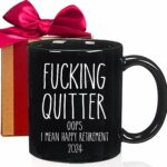 Funny Retirement Present 2024, fucking quitter oops, i mean happy retirement, 2024 Retirement Gifts For Boss, Coworker, Friends,Office Colleagues, Women Men Birthday Christmas...