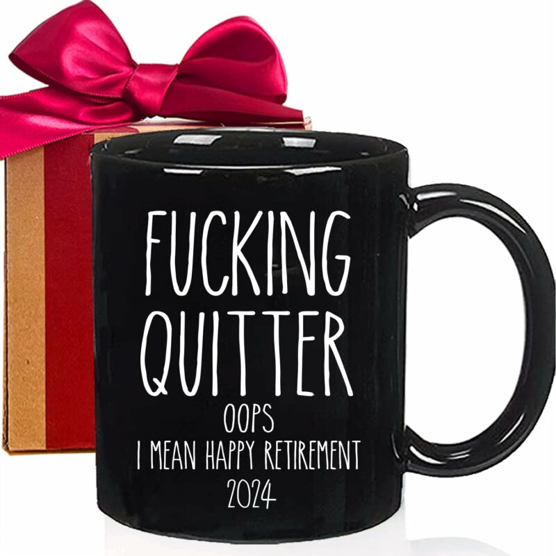 Funny Retirement Present 2024, fucking quitter oops, i mean happy retirement, 2024 Retirement Gifts For Boss, Coworker, Friends,Office Colleagues, Women Men Birthday Christmas...