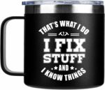 Gifts for Dad from Daughter for Fathers Day Gift, Best Dad Birthday Gifts from Son, Christmas Gift for Grandpa, Uncle, Men, Stainless Steel Funny Mug, 14oz