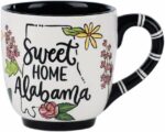 Glory Haus Sweet Home Alabama Flower Mug - 16oz Ceramic Coffee Mugs, Ideal for Hot Drinks like Tea, Coffee, Hot Chocolate, Floral Cups Perfect for Alabama Residents, Souvenirs...