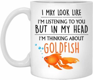 Goldfish Gift, Goldfish Mug, Funny Goldfish Gifts, Goldfish Lover, Goldfish Gifts For Women, Her, Men, Him, Girls, Crazy Goldfish Lady 11oz