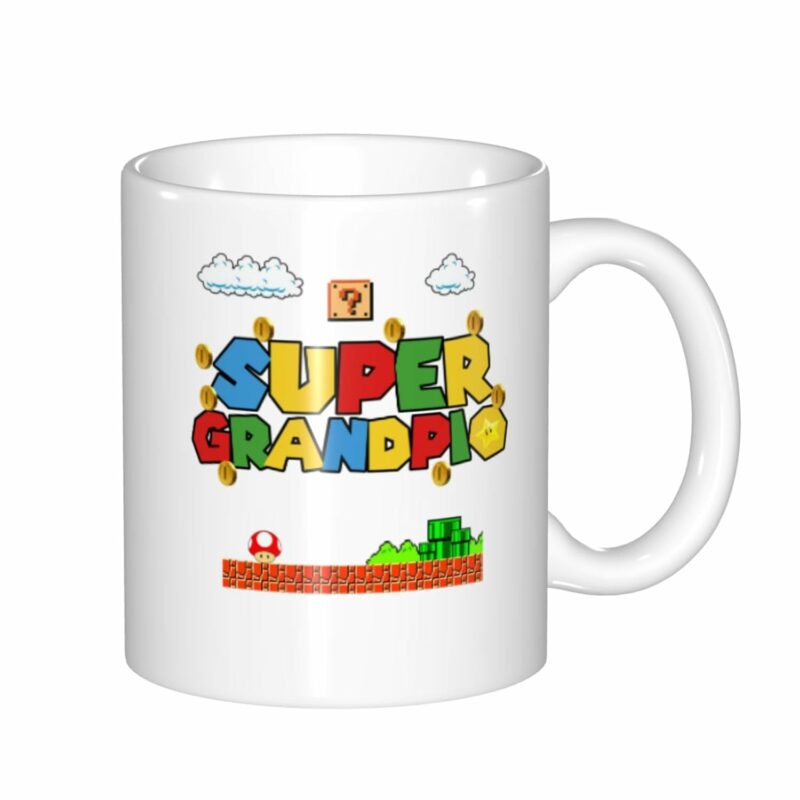 Grandpa Gifts, Super Grandpio Insulated Coffee Mug, Grandpa Fathers Day Gift, Cool Grandpa Birthday Gifts Christmas Gifts Grandpa for Grandpa Grandfather, Grandpa Mug, 11oz, White