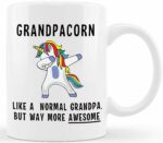 Grandpacorn Coffee Mug - Funny Grandpa Gift from Grandkids, Daughter, or Son - Father’s Day, Birthday, or Christmas for Grandfather or Papa - Unique and Practical Gift Idea for...