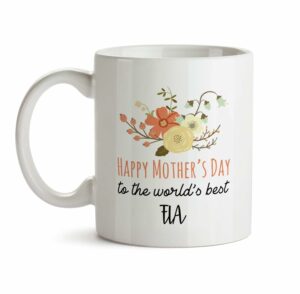 Happy Mother's Day Coffee Gift Mug For Fia C1 Cute Floral Women Tea Ceramic Cup With Flowers Kitchen Decor Novelty Meme Presents Under 20