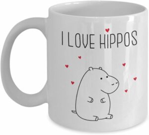 Hippopotamus Gifts, Hippo Mug, I Love Hippo Coffee Cup, Hippo Gifts for Women, Hippo Shaped Mug, Hippotwatamous Mug