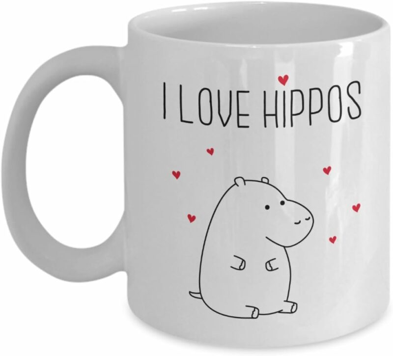 Hippopotamus Gifts, Hippo Mug, I Love Hippo Coffee Cup, Hippo Gifts for Women, Hippo Shaped Mug, Hippotwatamous Mug