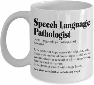 HTDesigns Speech Language Pathologist Definition Mug - Speech Therapist Gift - Speech Language Pathologist Gift - Mug For Slp - Speech Therapy Mug - Slp Mentor Gift 11oz, White