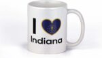 I Love Indiana Coffee Mug | State Pride Cup | Great Gift Idea | 11 Ounce Coffee Mug | CM1135