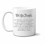 Ink Trendz We the People Coffee Mug - US Constitution Flag American Patriot Novelty Cup Great Gift Idea For Men Dad Father Husband Military Veteran Conservative United States